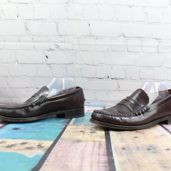 Sebago Brown Leather Handsewn Penny Dress Casual Loafers Shoes Size 8 D - Picture 2 of 9